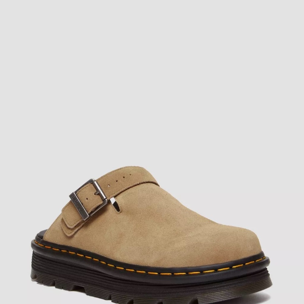 Dr. Martens Tan Suede Mules